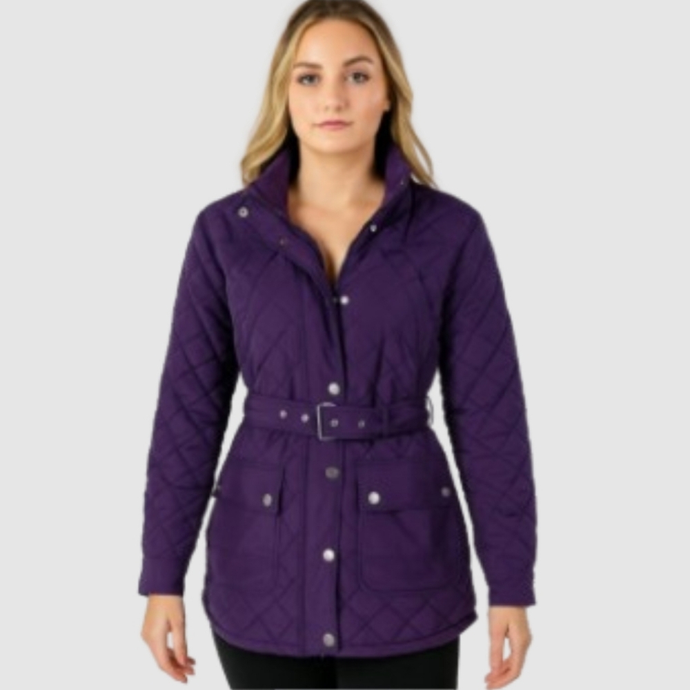 Ralph Lauren Purple Quilted Plus Size Womens Coat Plus Size 2X